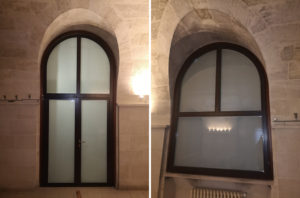 fenêtre bois cintrée